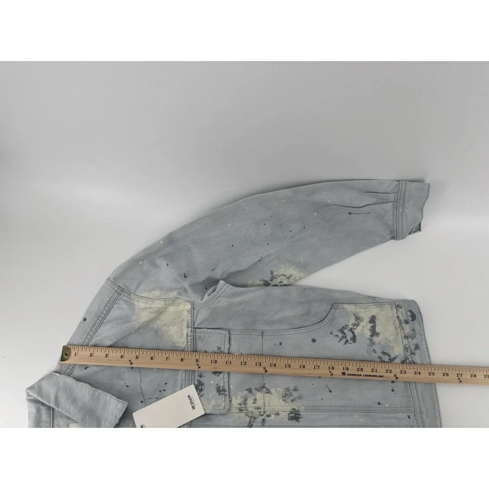 NWT Hudson Denim Trucker Jacket Sz S Streetwear Paint Splatter MSRP $395